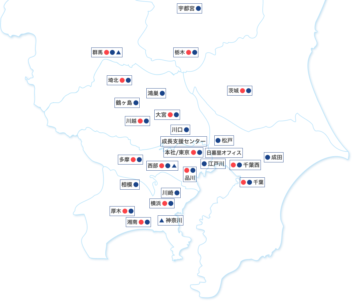 営業所とサービスステーションマップ